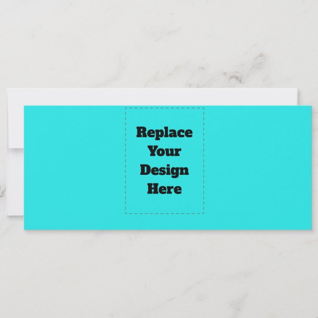 Create Your Own cyan Save The Date (Front)