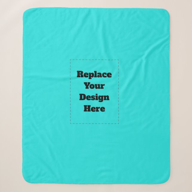 Create Your Own cyan Sherpa Blanket (Front)