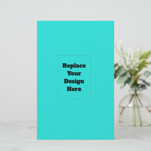 Create Your Own cyan Stationery