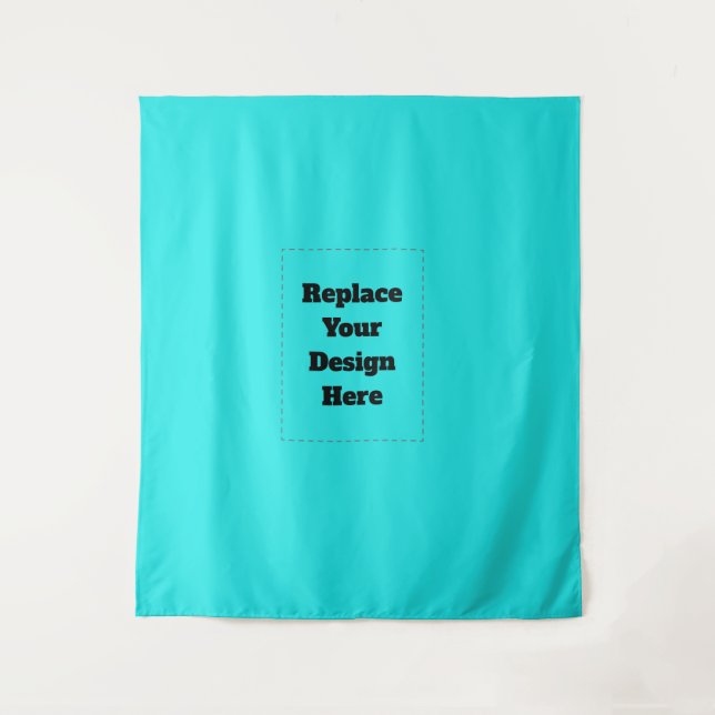 Create Your Own cyan Tapestry (Front)