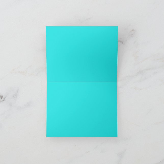 Create Your Own cyan Thank You Card (Inside)