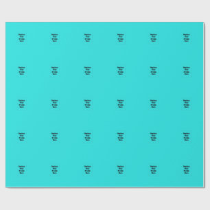Create Your Own cyan Wrapping Paper