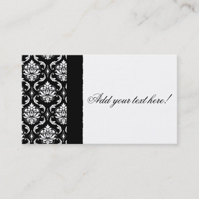 Create Your Own Damask Business Card (Front)