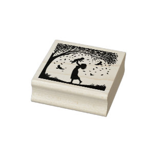 Create Your Own Dancing Mother Baby Nature Rubber Stamp