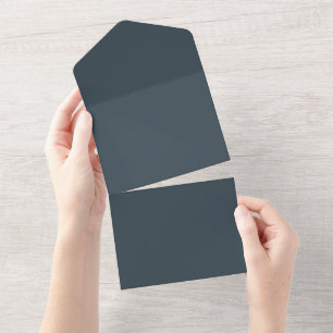 Create Your Own dark All in One Wedding Invite