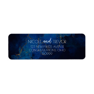 Create Your Own Dark Blue Alcohol Ink Wedding