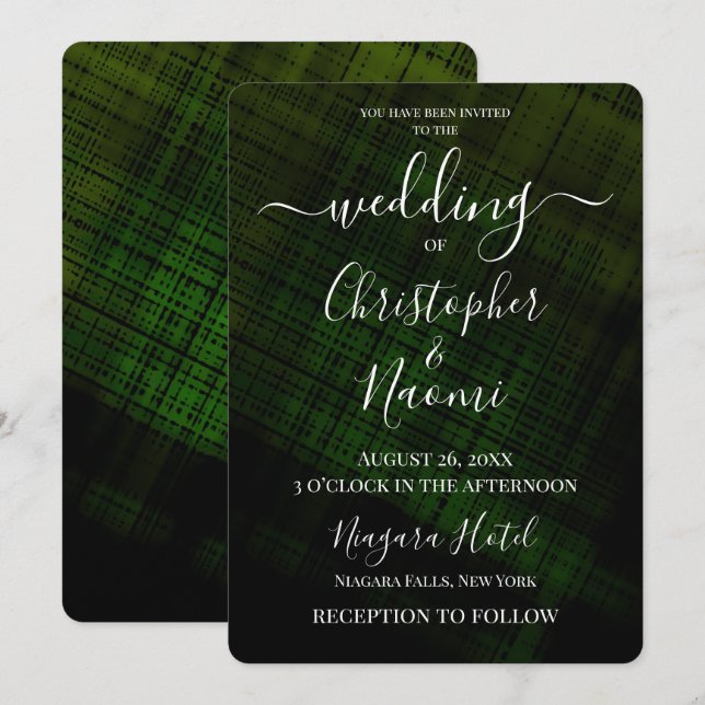 Create Your Own Dark Crosshatch Invitation (Front/Back)