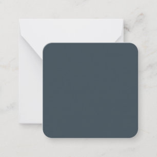 Create Your Own dark gray azure Flat Note Card