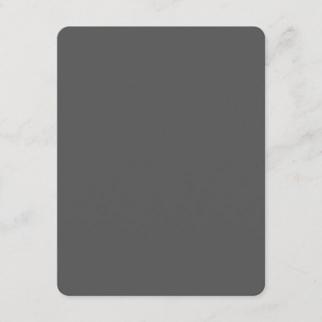 Create Your Own dark gray Custom Design Advice Card (Front)