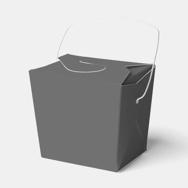 Create Your Own dark gray Custom Design Favour Box (Front Side)