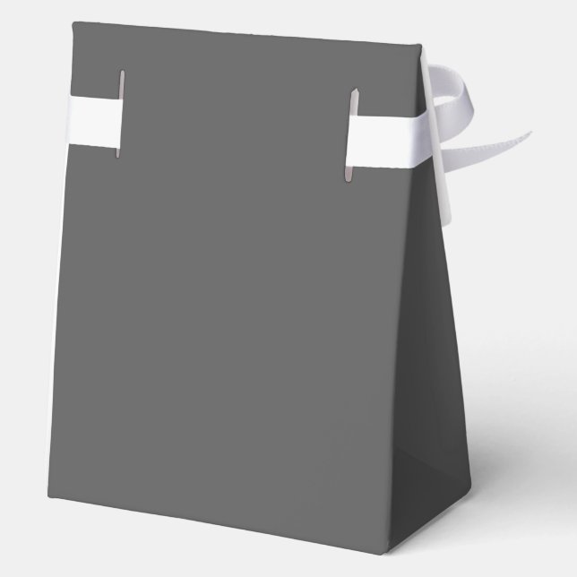 Create Your Own dark gray Custom Design Favour Box (Back)