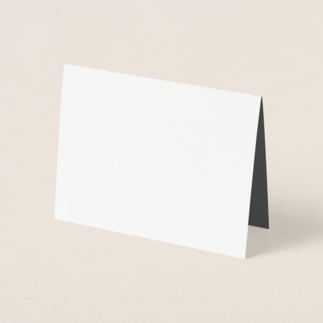 Create Your Own dark gray Custom Design Foil Card (Front)