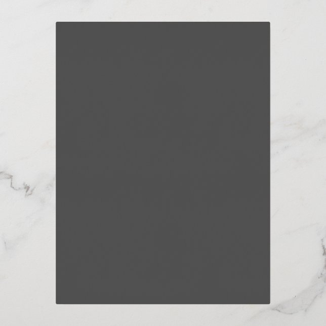 Create Your Own dark gray Custom Design Foil Holiday Postcard (Front)