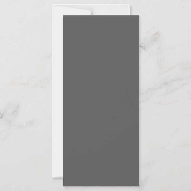 Create Your Own dark gray Custom Design Magnetic Invitation (Front)