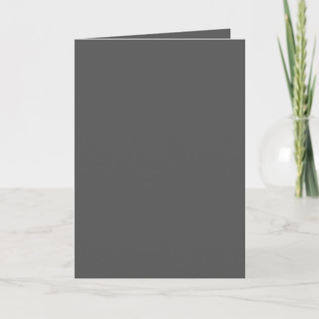 Create Your Own dark gray Custom Design Note Card (Front)