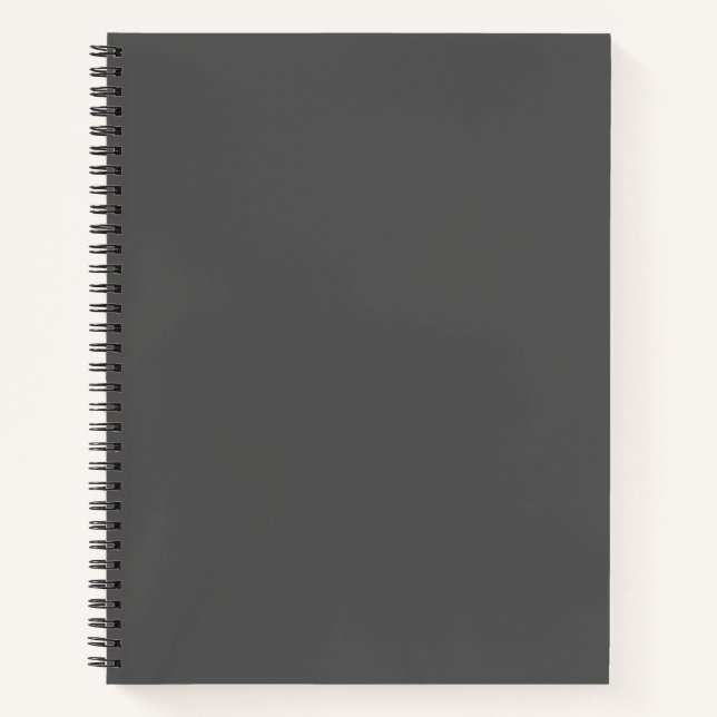 Create Your Own dark gray Custom Design Notebook (Front)