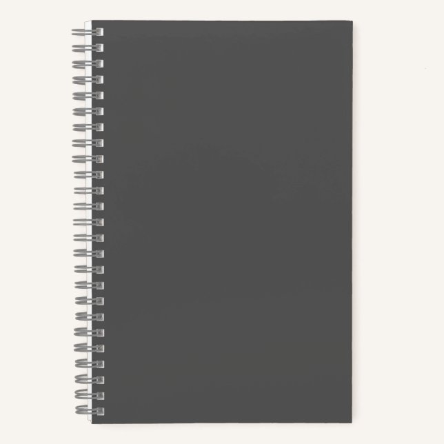 Create Your Own dark gray Custom Design Notebook (Front)