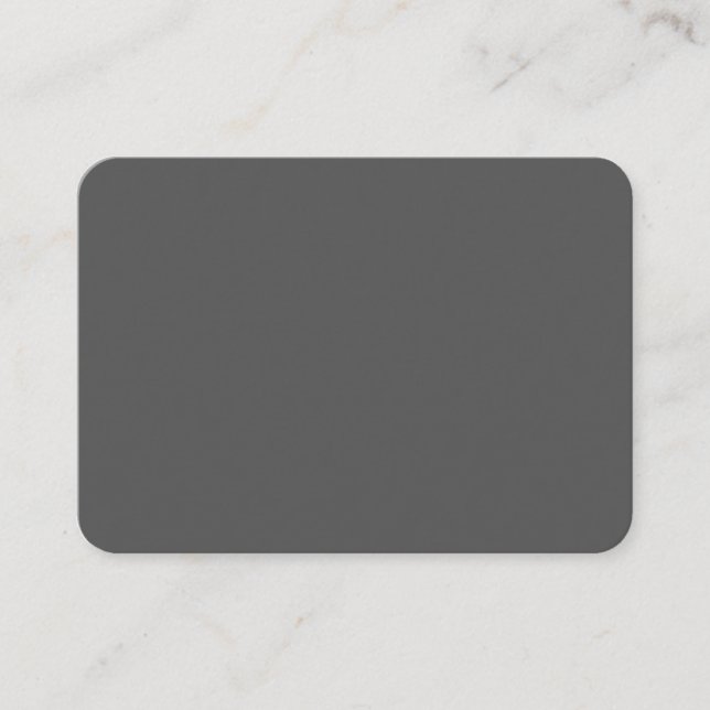 Create Your Own dark gray Custom Design Place Card (Front)
