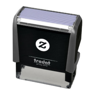 Create Your Own dark gray Custom Design Self-inking Stamp