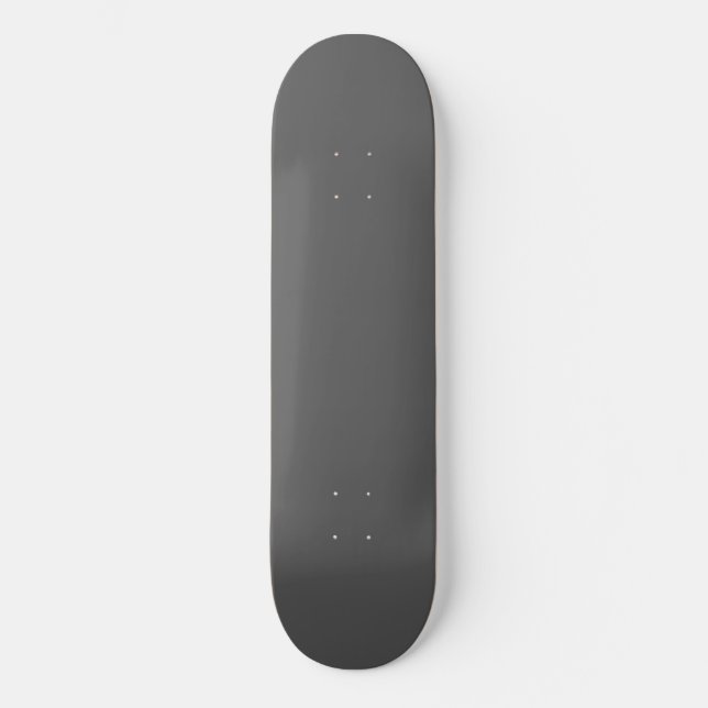 Create Your Own dark gray Custom Design Skateboard (Front)