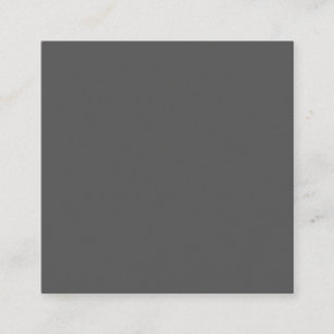 Create Your Own dark gray Custom Design Square Business Card