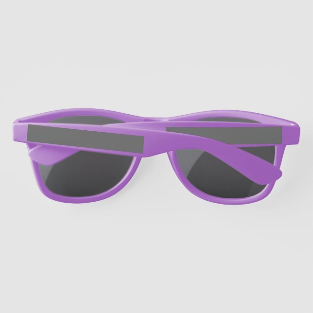 Create Your Own dark gray Custom Design Sunglasses (Back)