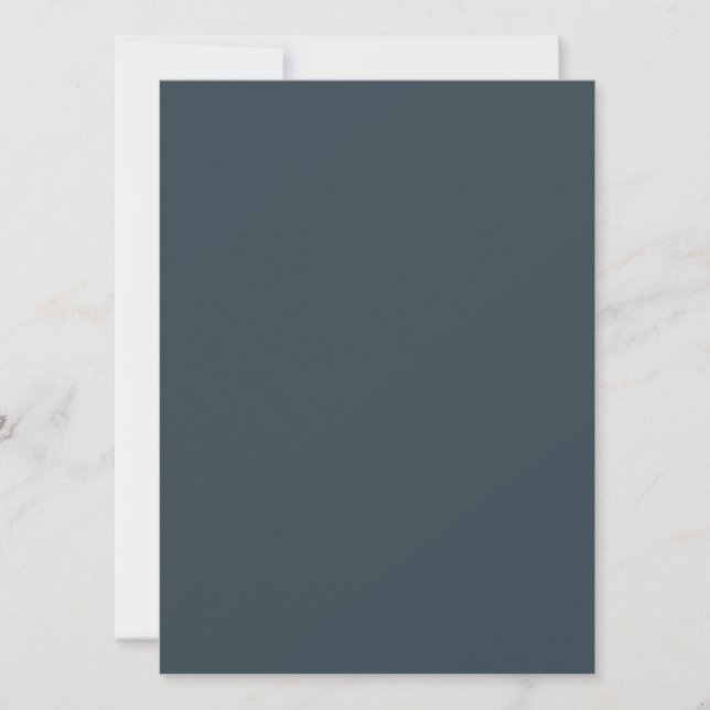 Create Your Own dark grey azure Flat Greeting Card (Front)