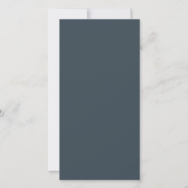 Create Your Own dark grey azure Flat Holiday Card (Front)