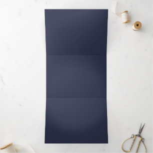 Create Your Own dark grey blue Custom Programs Tri-Fold Programme