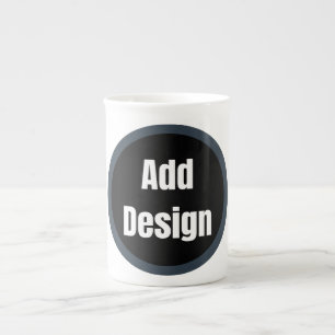 Create Your Own dark grey blue personalised Bone China Mug