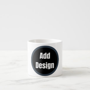 Create Your Own dark grey blue personalised Espresso Cup