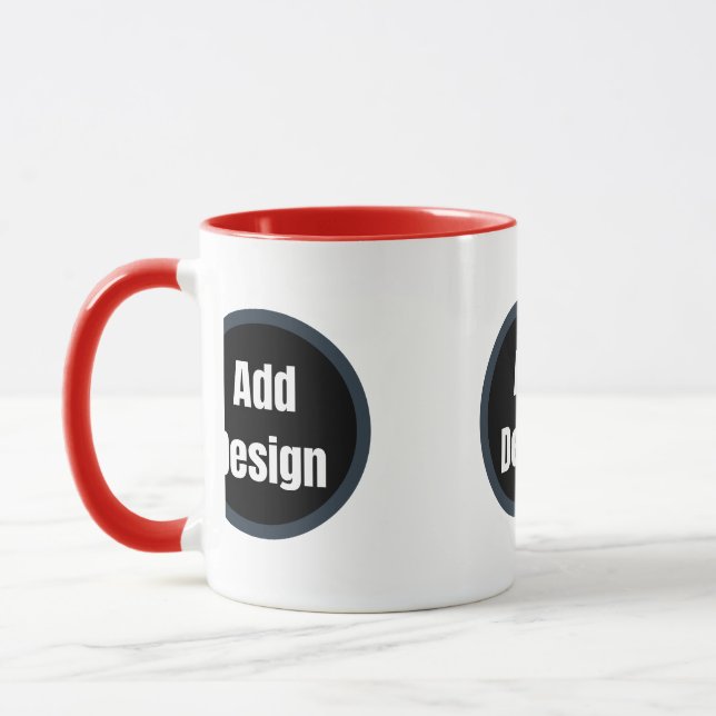 Create Your Own dark grey blue personalised Mug (Left)
