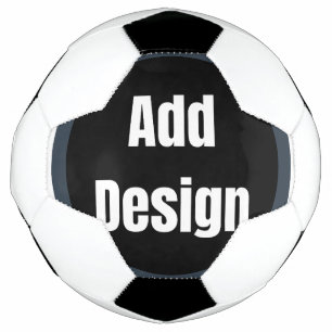 Create Your Own dark grey blue personalised Soccer Ball