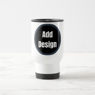 Create Your Own dark grey blue personalised Travel Mug