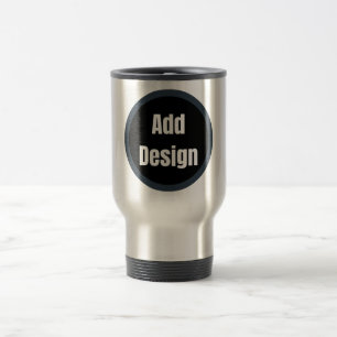 Create Your Own dark grey blue personalised Travel Mug