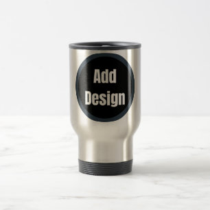Create Your Own dark grey blue personalised Travel Mug
