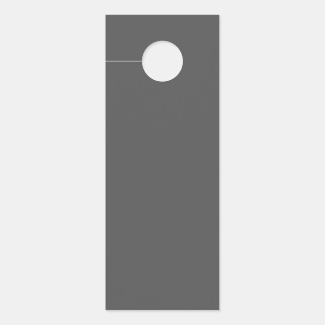 Create Your Own dark grey Custom Design Door Hanger (Front)