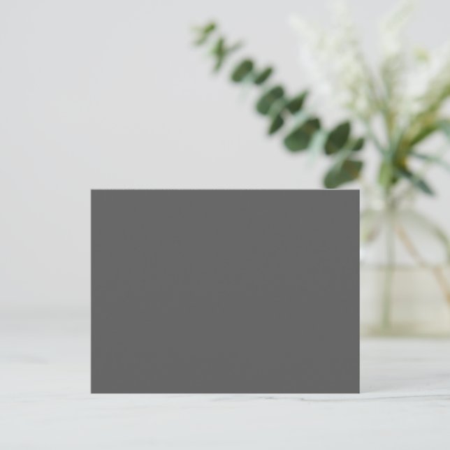 Create Your Own dark grey Custom Design Postcard (Standing Front)
