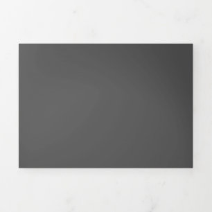 Create Your Own dark grey Custom Design Tri-Fold Programme
