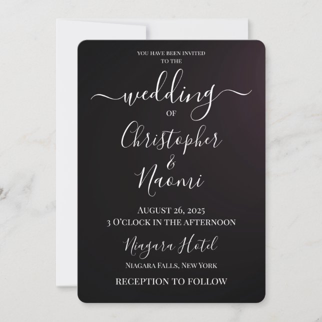 Create Your Own - Dark Minimalist Invitation (Front)