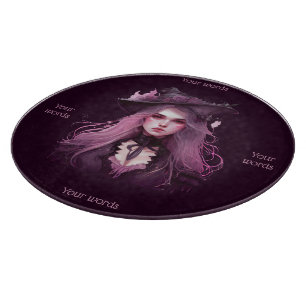 Create Your Own Dark Purple Witch Cutting Board