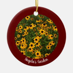 Create Your Own Dark Red Personalised Photo Ceramic Tree Decoration