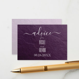 Create Your Own Deep Purple Texture Advice Card