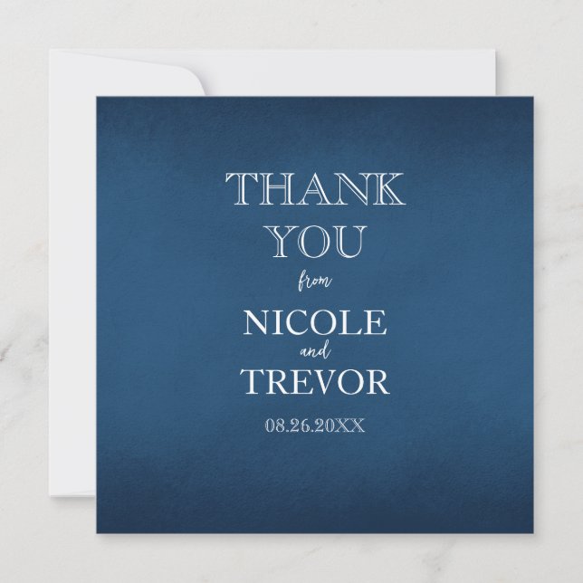 Create Your Own - Deepest Blue Thank You Card (Front)