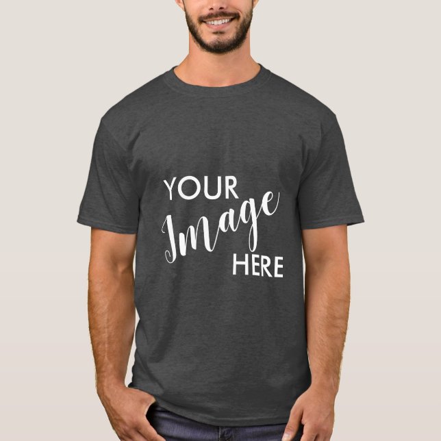 Create Your own Desgin or Logo Black & White T-Shirt (Front)