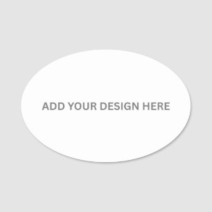 Create Your Own Design 3" x 2" Oval Classic Name Tag