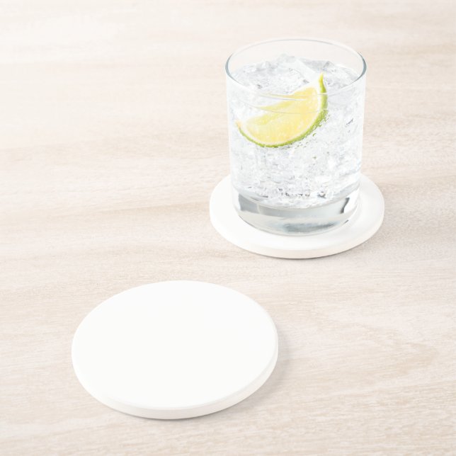 Create Your Own Design 4.25" Diameter Sandstone Coaster (Side)