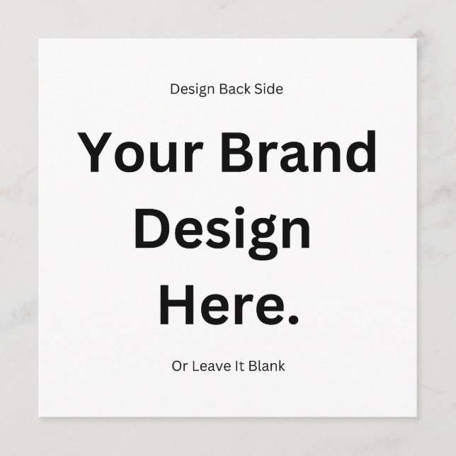 Create Your Own Design and Print Menu (Front)