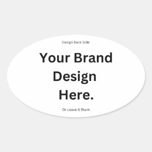Create Your Own Design and Print Oval Sticker