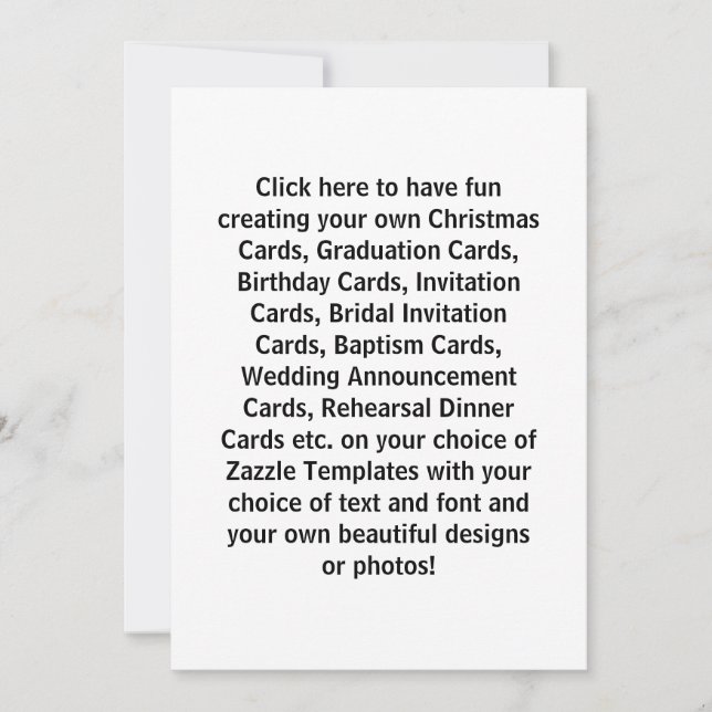 Create your Own Design Cards and Invitations (Front)